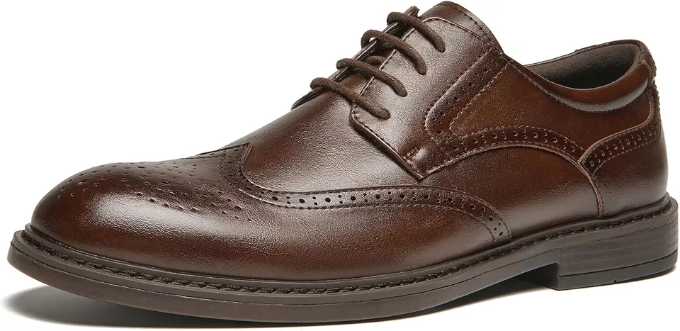 Men's Dress Shoes, Elegant Wingtip Brogue Oxford for Business