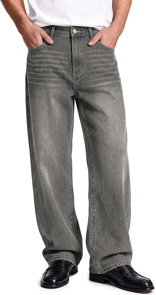 Comdecevis Men's Relaxed Fit Straight Leg Casual Jean