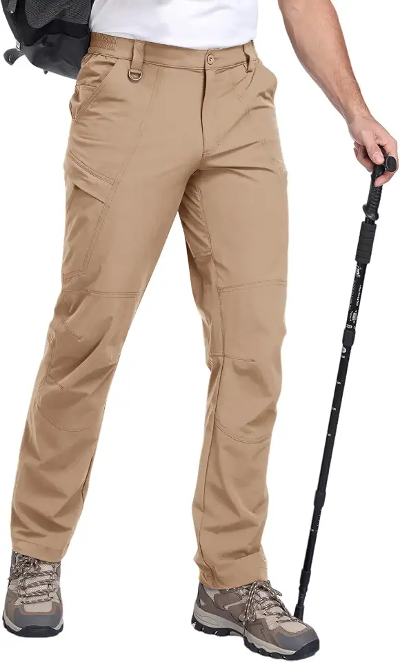 Lzzidou Men's Hiking Pants - Lightweight 4-Way Stretch Cargo Work Pants