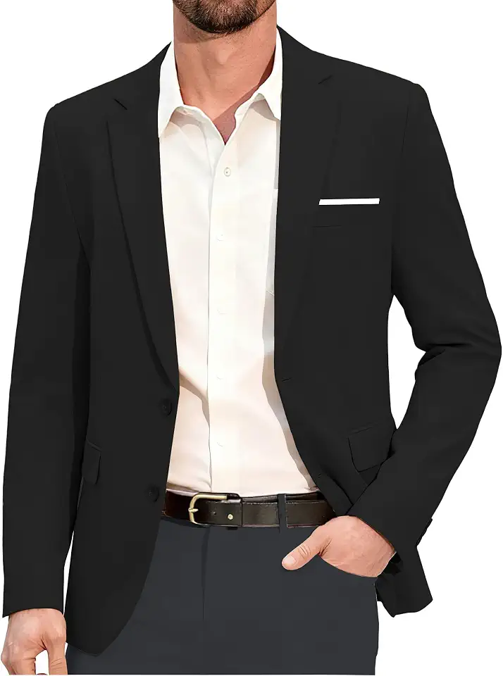 Global Recycled Standard Men's Blazer Jackets Casual Sport Coats Slim Fit Suit Jacket | Lightweight Fashion Business Formal Work Homecoming Wedding Blazers for Men