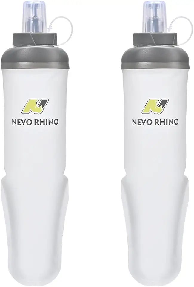 N NEVO RHINO Soft Flask 17oz/500ml Collapsible Running Water Bottle 2 Pack