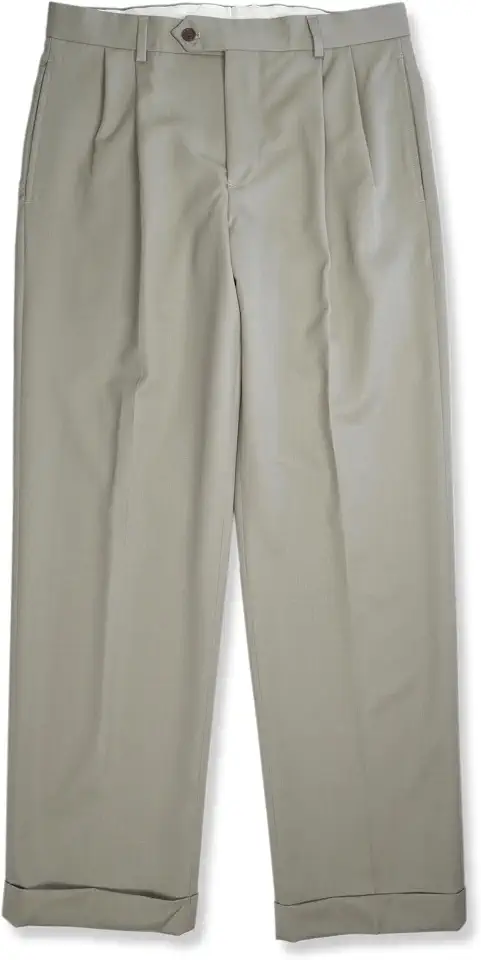 Brooks Brothers Mens Madison Traditional Fit Pleated Front Cuffed Wool Pants,