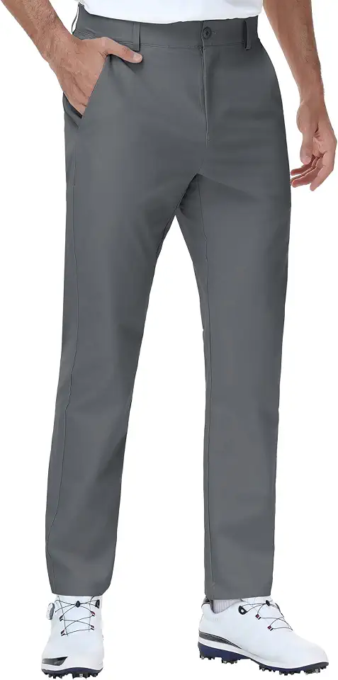 PULI Men's Stretch Golf Pants Quick Dry Lightweight Breathable