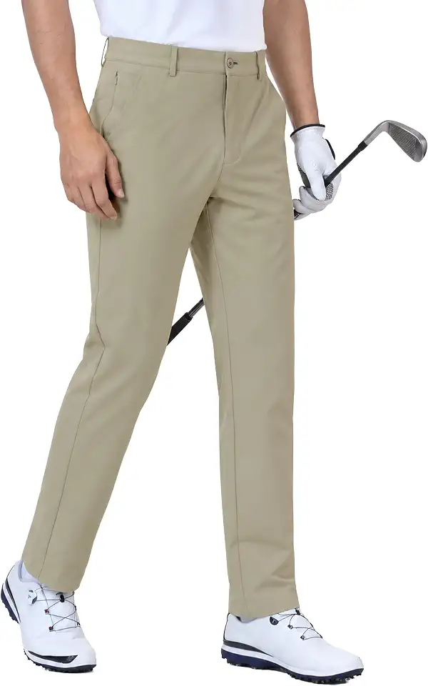 PULI Golf Pants Men Stretch 4-Way Quick Dry Classic Fit Pockets 30"