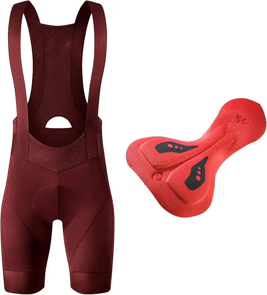 YKYWBIKE Men Elastic Interface Padded Cycling Bib Shorts, Breathable MTB Road Bike Race Summer Tights