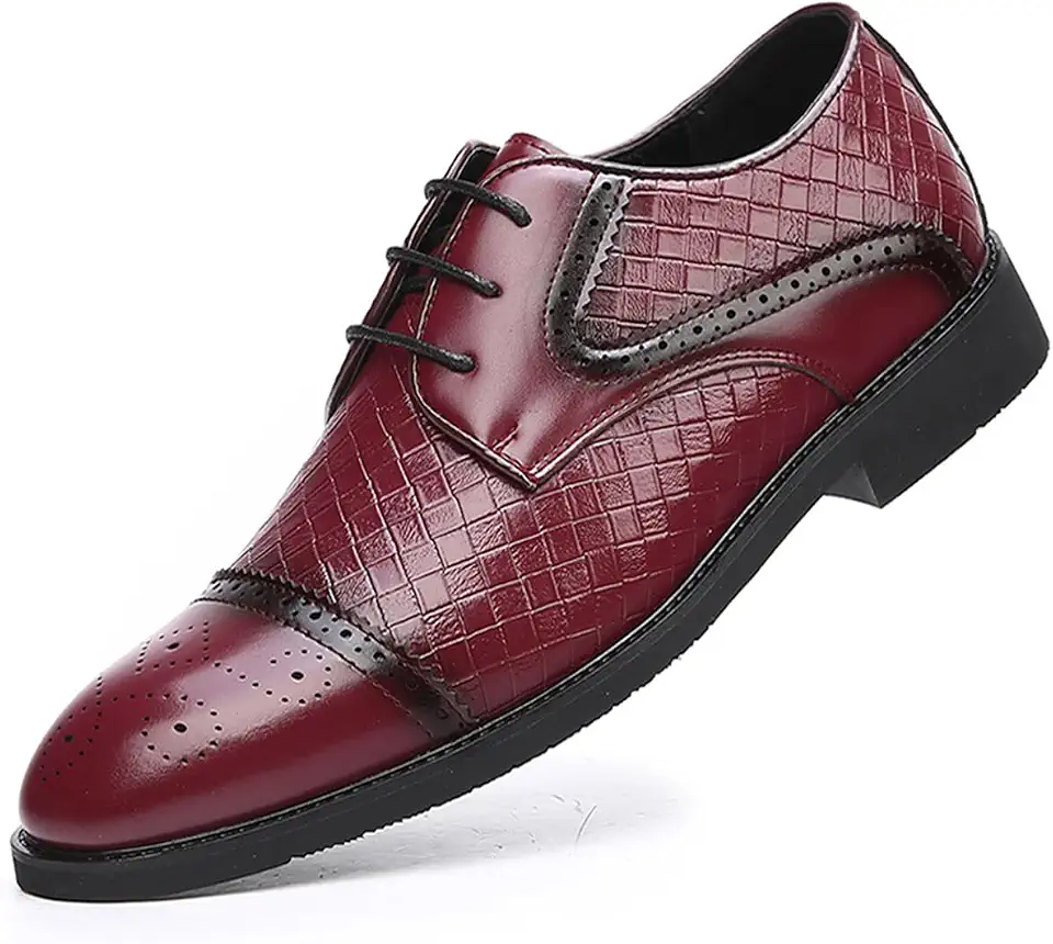 Men's Vintage Dress Shoes Business Casual Formal Cap Toe Oxford Shoes
