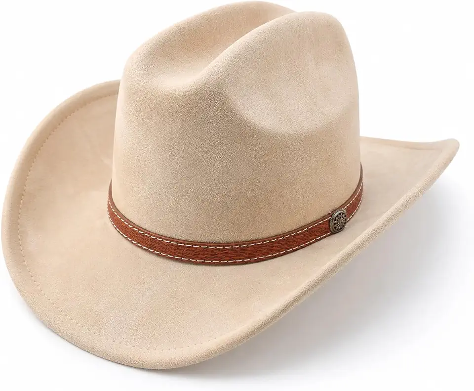 Men's Beige Felt Cattleman Cowboy Hat