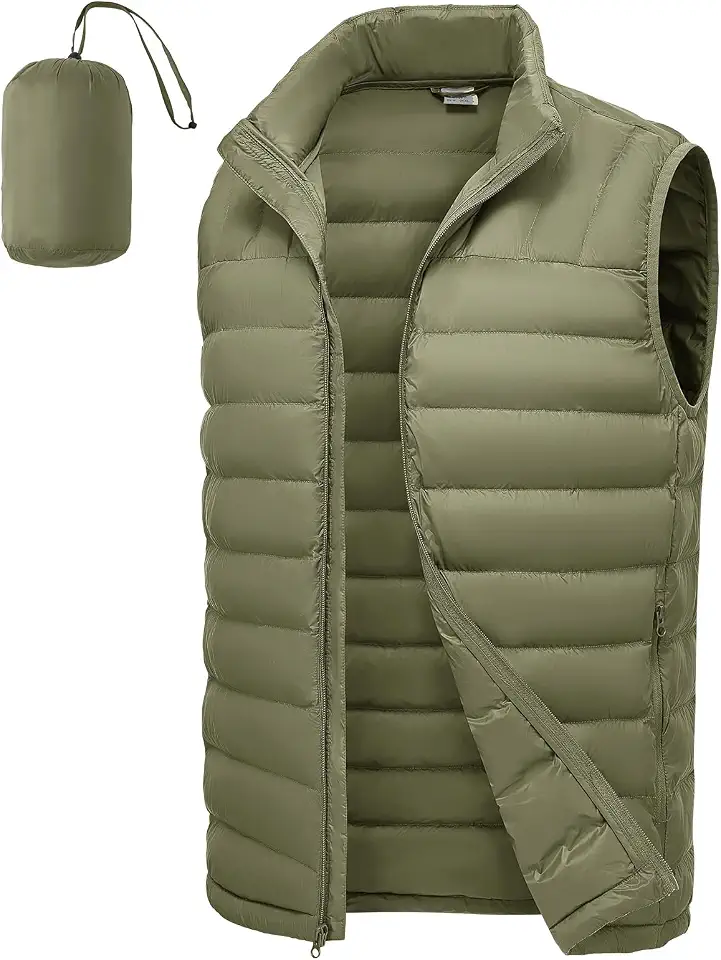 TBMPOY Men's Packable Puffer Vests Lightweight Water Resistant Outerwear