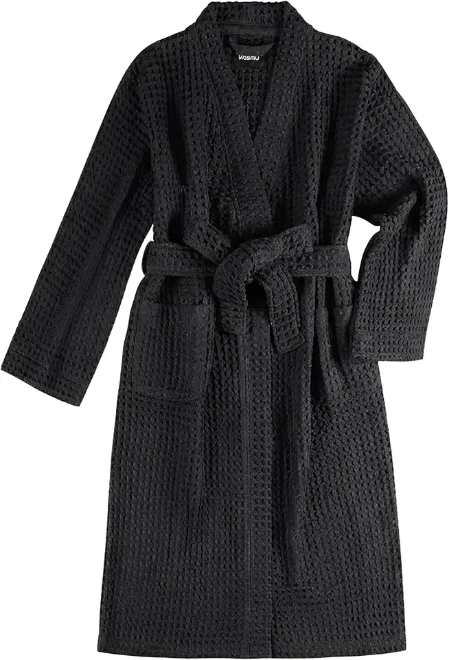 Luxury Organic Japanese Cotton Hotel & Spa Waffle Bathrobe for Men and Women (Hooded/Kimono)