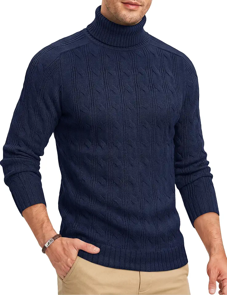 Men's Navy Fair Isle Wool Sweater