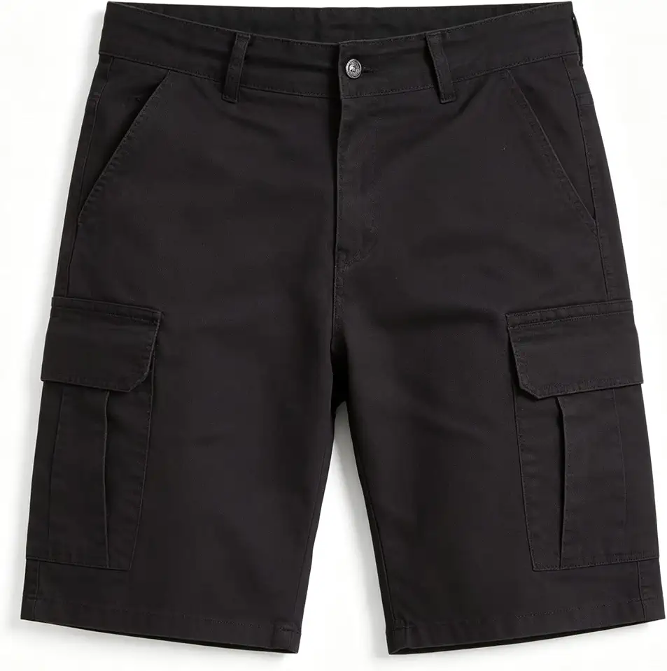 Men's Classic Cargo Stretch Shorts, Lightweight Relaxed Fit Work Shorts with 6 Pockets for Hiking, Outdoor, Casual