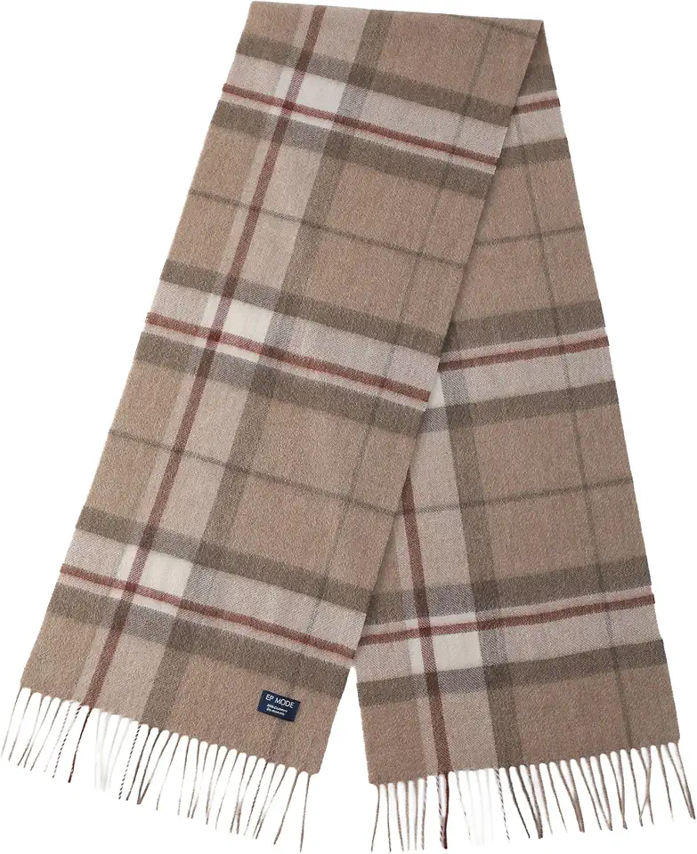 EP Mode Men's 100% Cashmere Scarf for Winter, Nature’s Pure Warmth