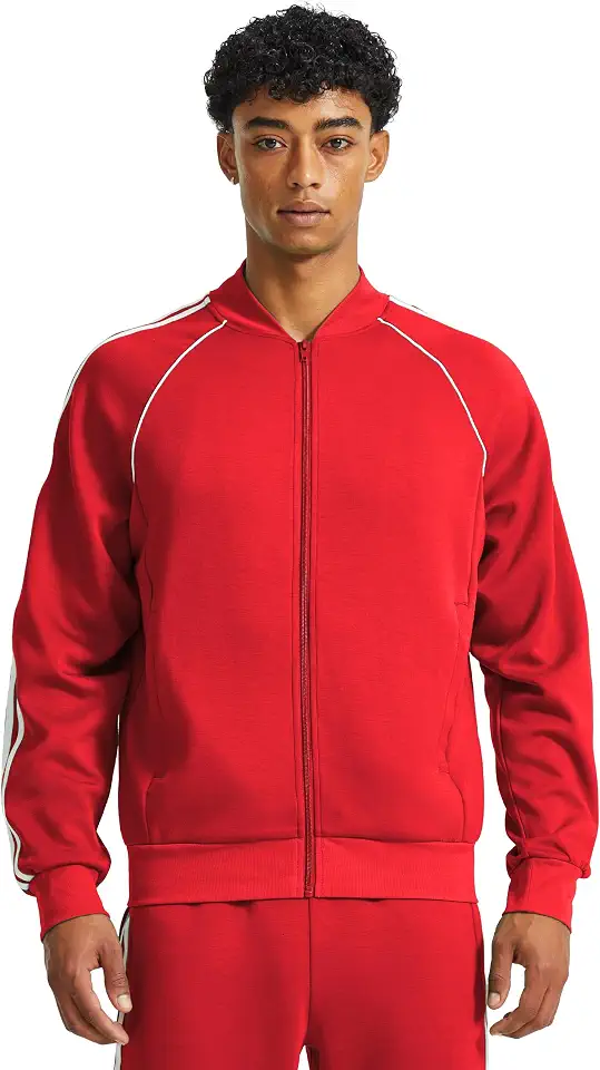 Ouber Men's Retro Track Jacket Training Colorblock Sportswear