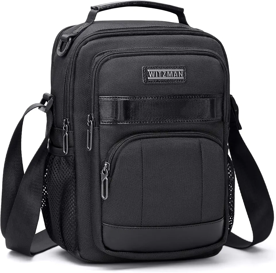 Global Recycled Standard WITZMAN Crossbody Bag for Men Fits 11" ipad Nylon Shoulder Bag