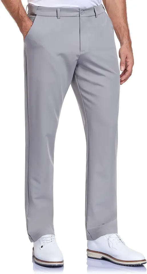 Mens Dress Golf Pants Anti-Slip Casual Slacks 30"/32"/34" with 4 Pockets