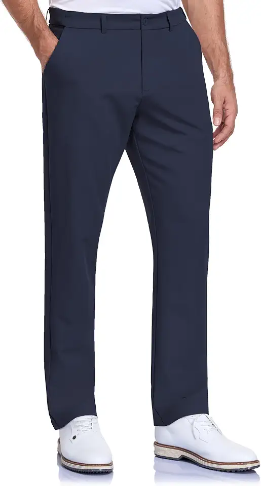 Mens Dress Golf Pants Anti-Slip Casual Slacks 30"/32"/34" with 4 Pockets