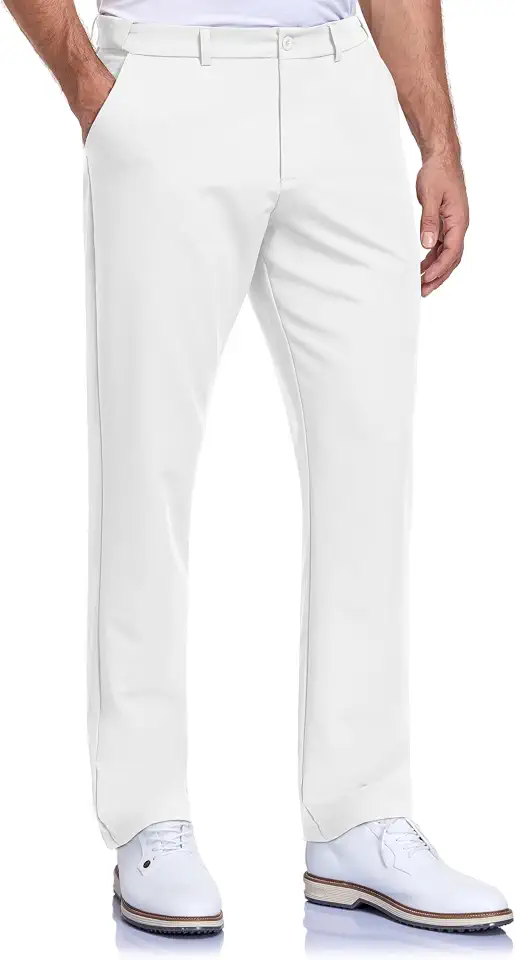 Mens Dress Golf Pants Anti-Slip Casual Slacks 30"/32"/34" with 4 Pockets