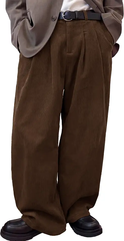 Men's Chocolate Brown Wide Wale Corduroy Pants