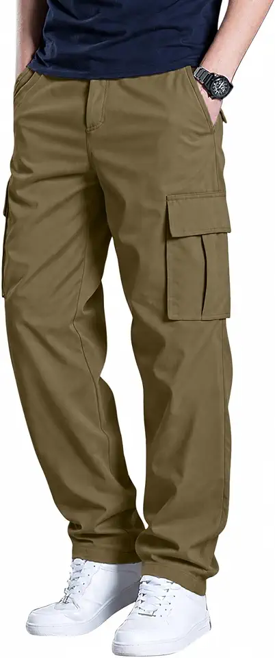 Men's Olive Green Relaxed Cargo Pants