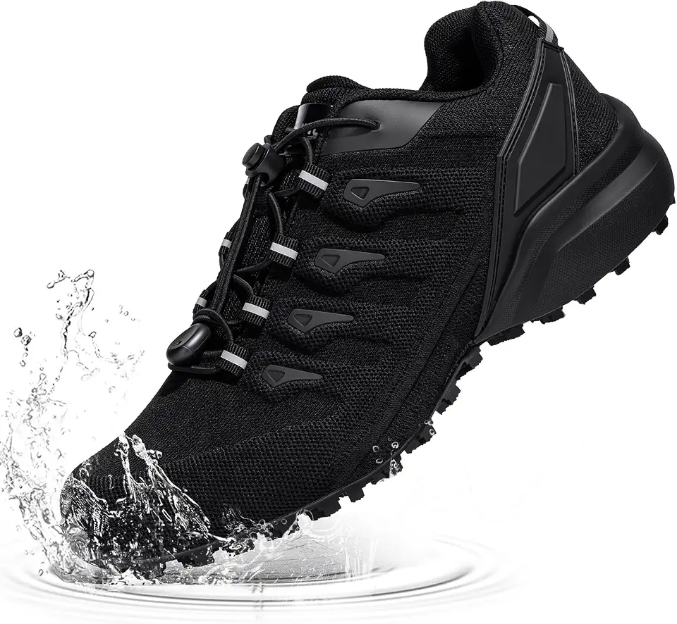 Men's Waterproof Trail Running Shoes Wide Hiking Walking Sneakers