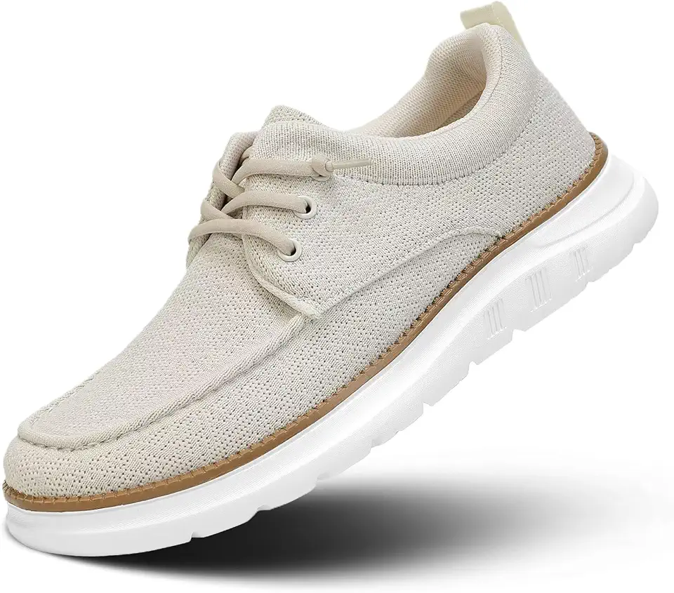 Mens Casual Slip-on Shoes Loafers for Men Non Slip Boat Shoes Sneakers Mesh Business Oxfords Work Driving Lightweight Comfortable Soft Sole Walking