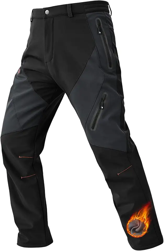 Men's Black Insulated Snow Ski Pants