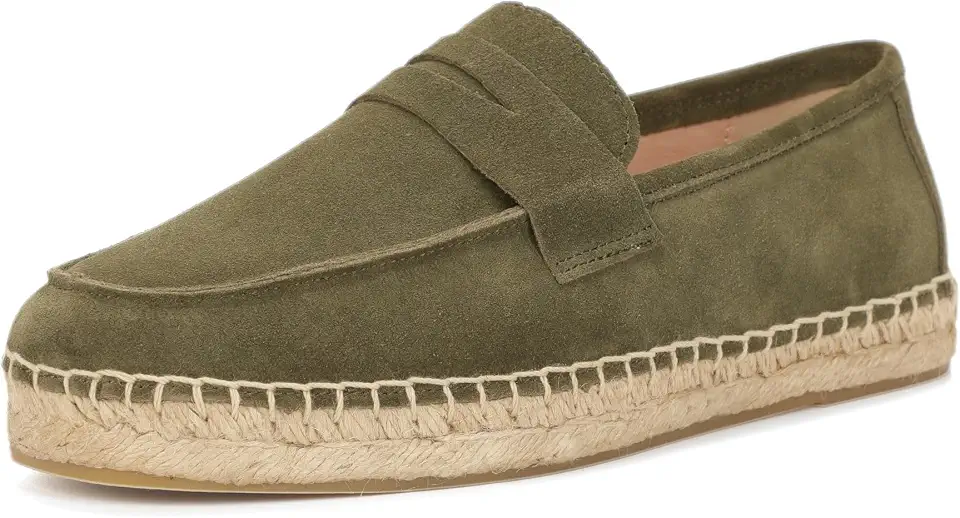 Men's Suede Espadrilles, Penny Loafers, Casual Slip-On Shoes