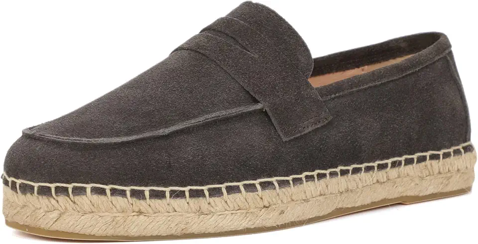 Men's Suede Espadrilles, Penny Loafers, Casual Slip-On Shoes