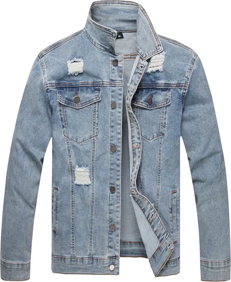 Men's Grey Washed Denim Jacket