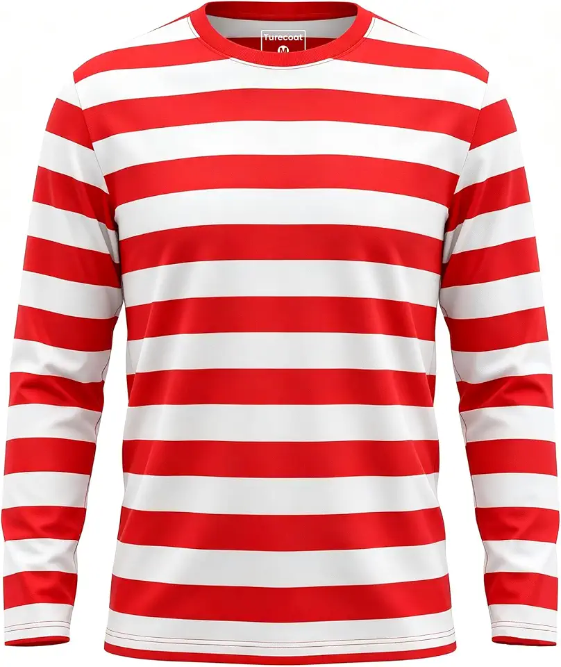 Men's Striped t Shirt Long Sleeve Casual Cotton Tee