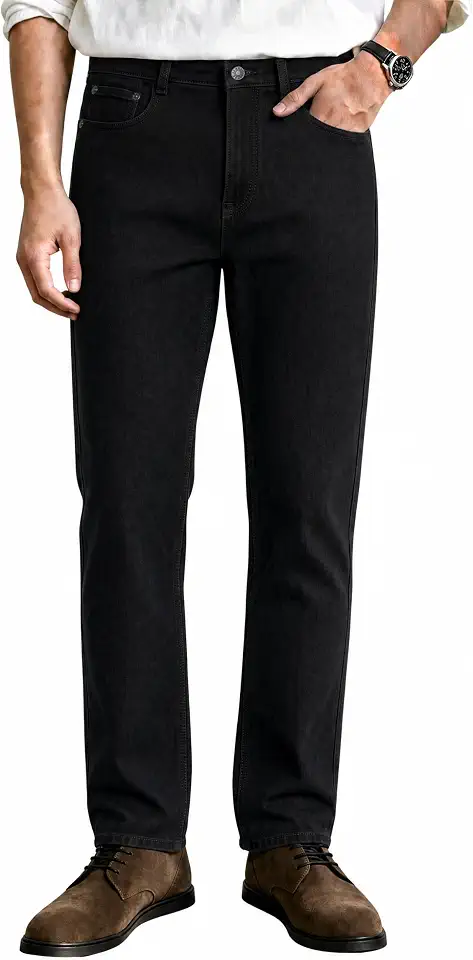 Men's Dark Wash Straight Fit Selvedge Jeans