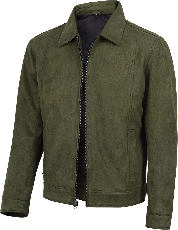 Trucker Faux Suede Jacket Men - Vintage Style Lightweight Jackets for Men