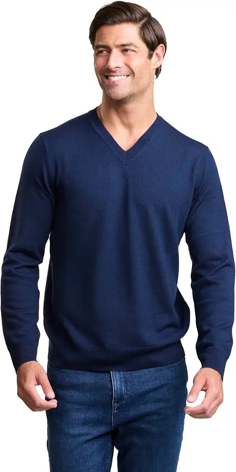 SAKS FIFTH AVENUE Men's Merino Blend Jersey Knit V-Neck Sweater