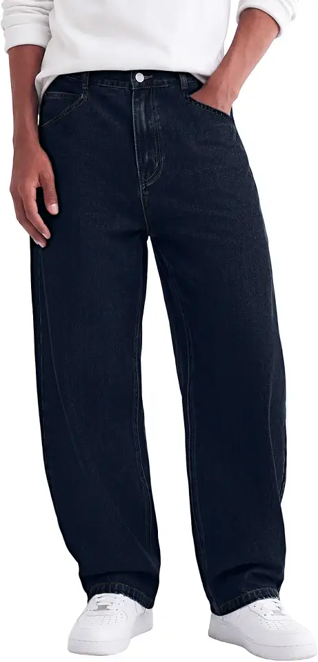 Comdecevis Men's Relaxed Fit Baggy Barrel Jeans