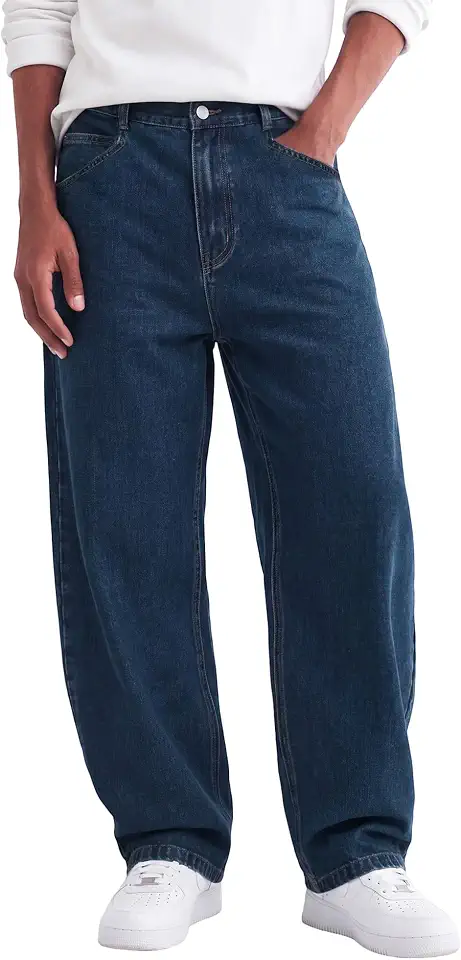 Comdecevis Men's Relaxed Fit Baggy Barrel Jeans