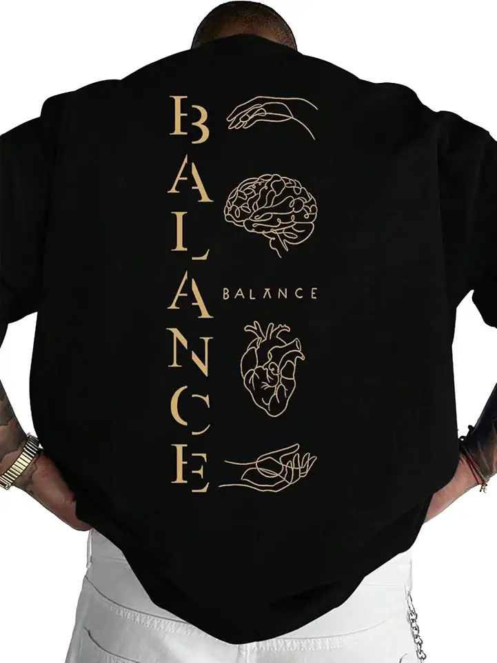 Men's Graphic T-Shirt Short-Sleeve Washed Crew Neck Vintage Tees