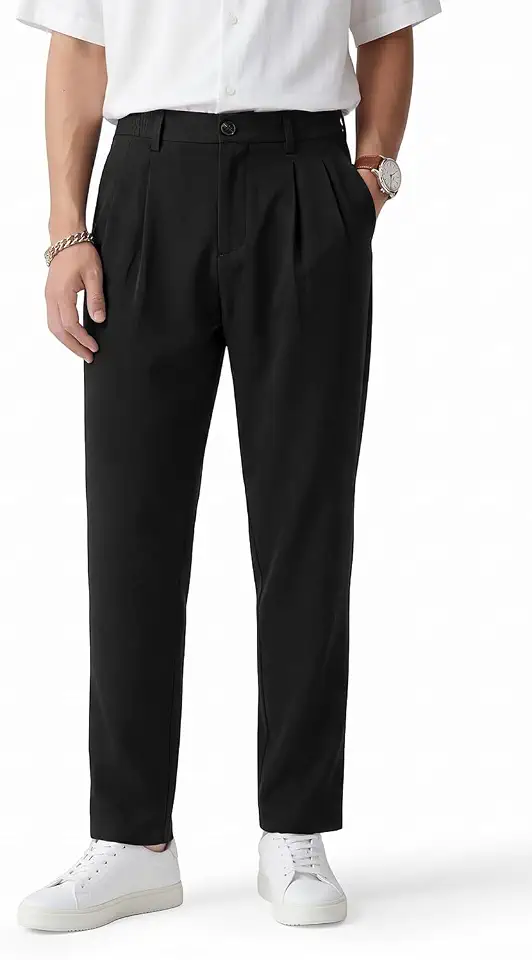 Global Recycled Standard GINGTTO Mens Dress Pants Trousers Tapered Slim Fit Stretch Golf Chino