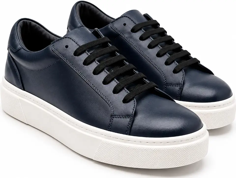 Men's Low Top Fashion Sneakers – Lace-Up Casual Shoes