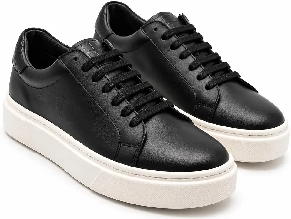 Men's Low Top Fashion Sneakers – Lace-Up Casual Shoes