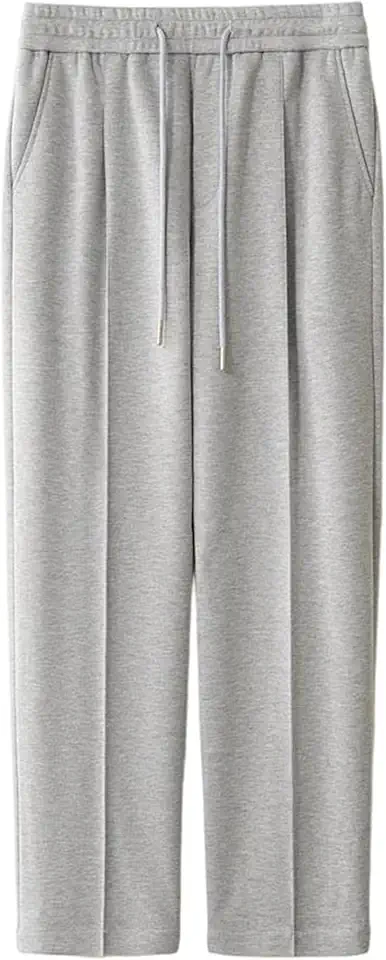 Men's Wool Blend Dress Pants Casual Office Pleated Trousers