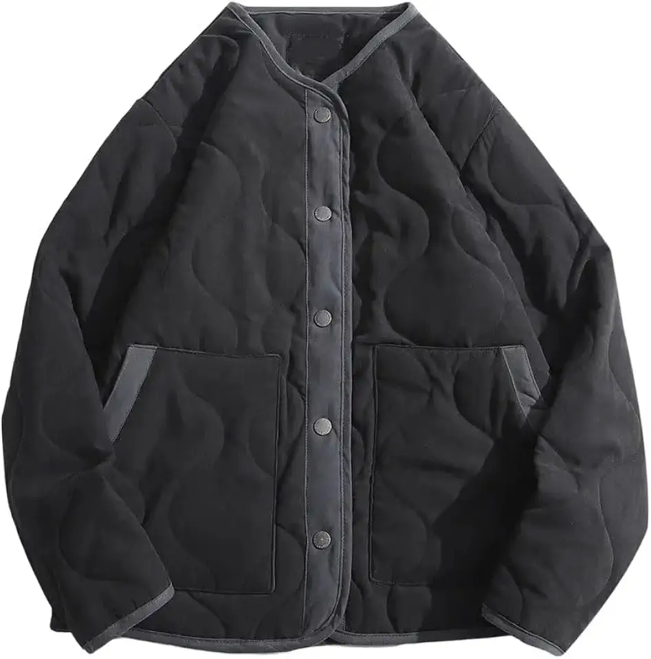 Double-Sided Peach Collarless Coat Men's Quilting Clothes Liner